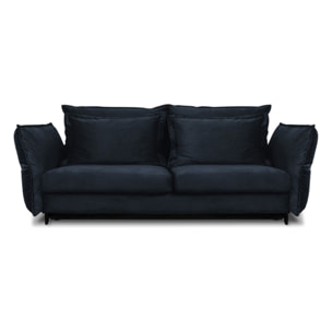 Canapé Velours Droit Convertible Verduro - 3 Places