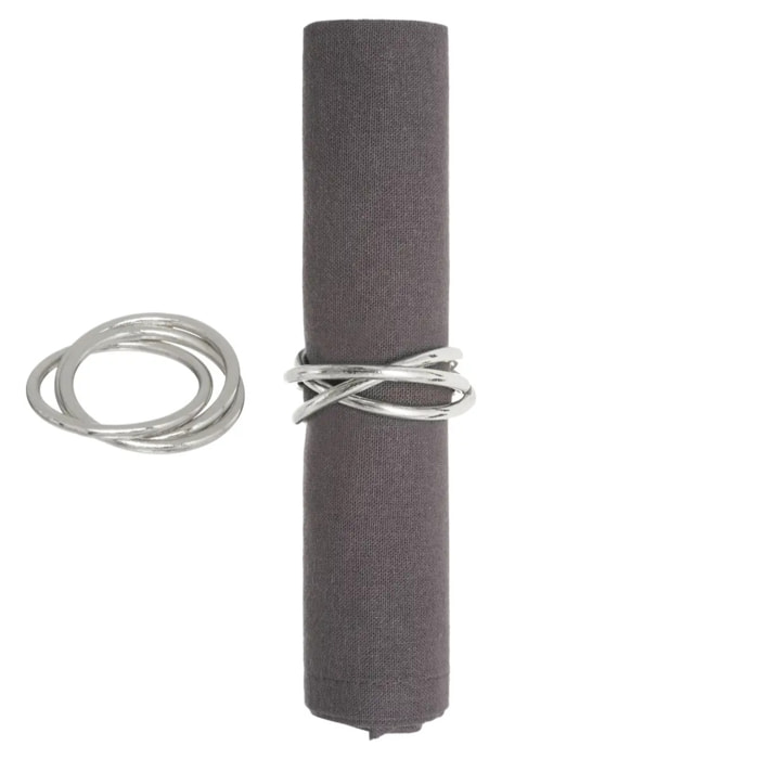 Lot de 2 ronds de serviette cercle or