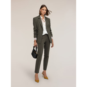 Motivi - Blazer monopetto in punto milano - Verde militare