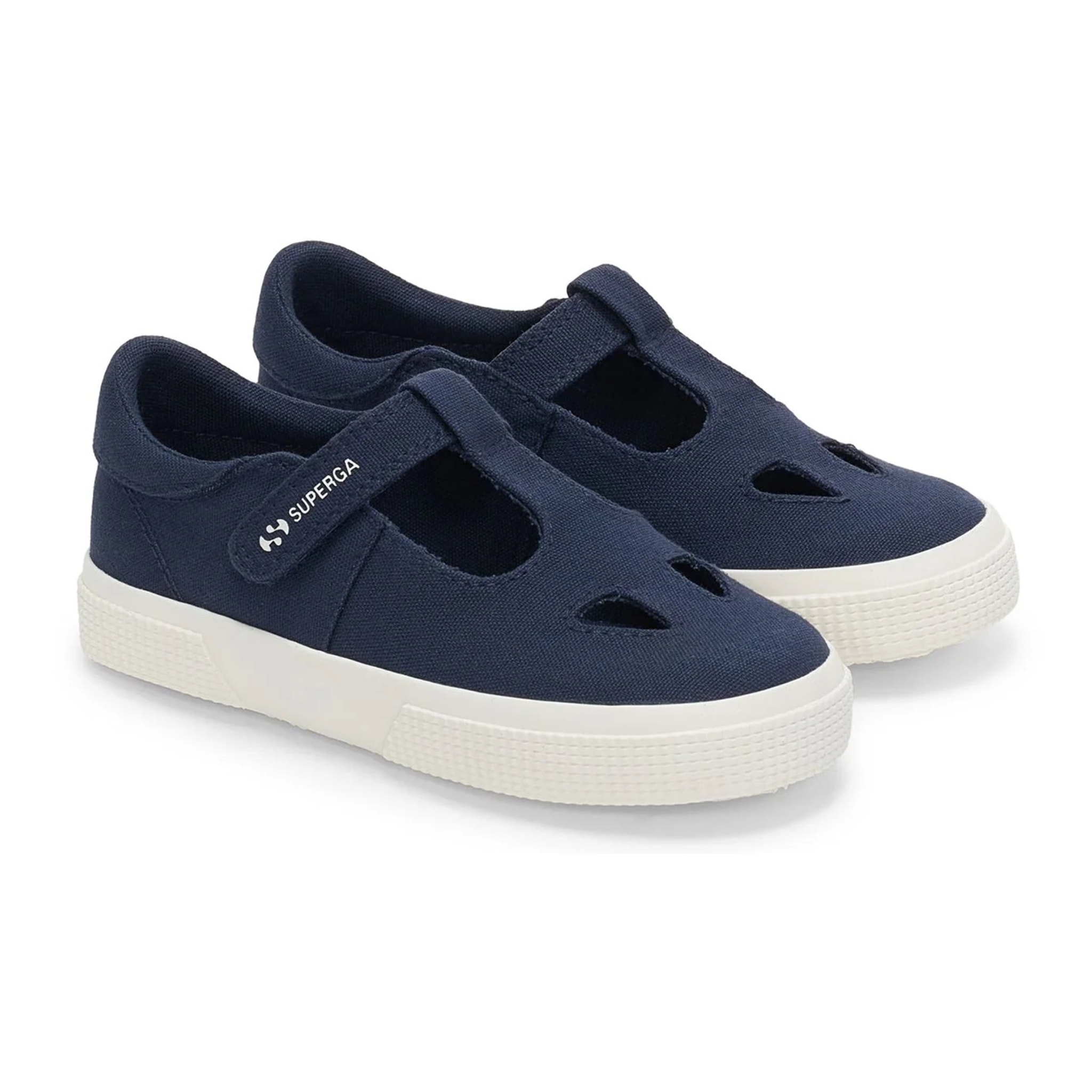Sandali Superga Bambino/a Blu 3662 Kids Cotton Eyes Leggera