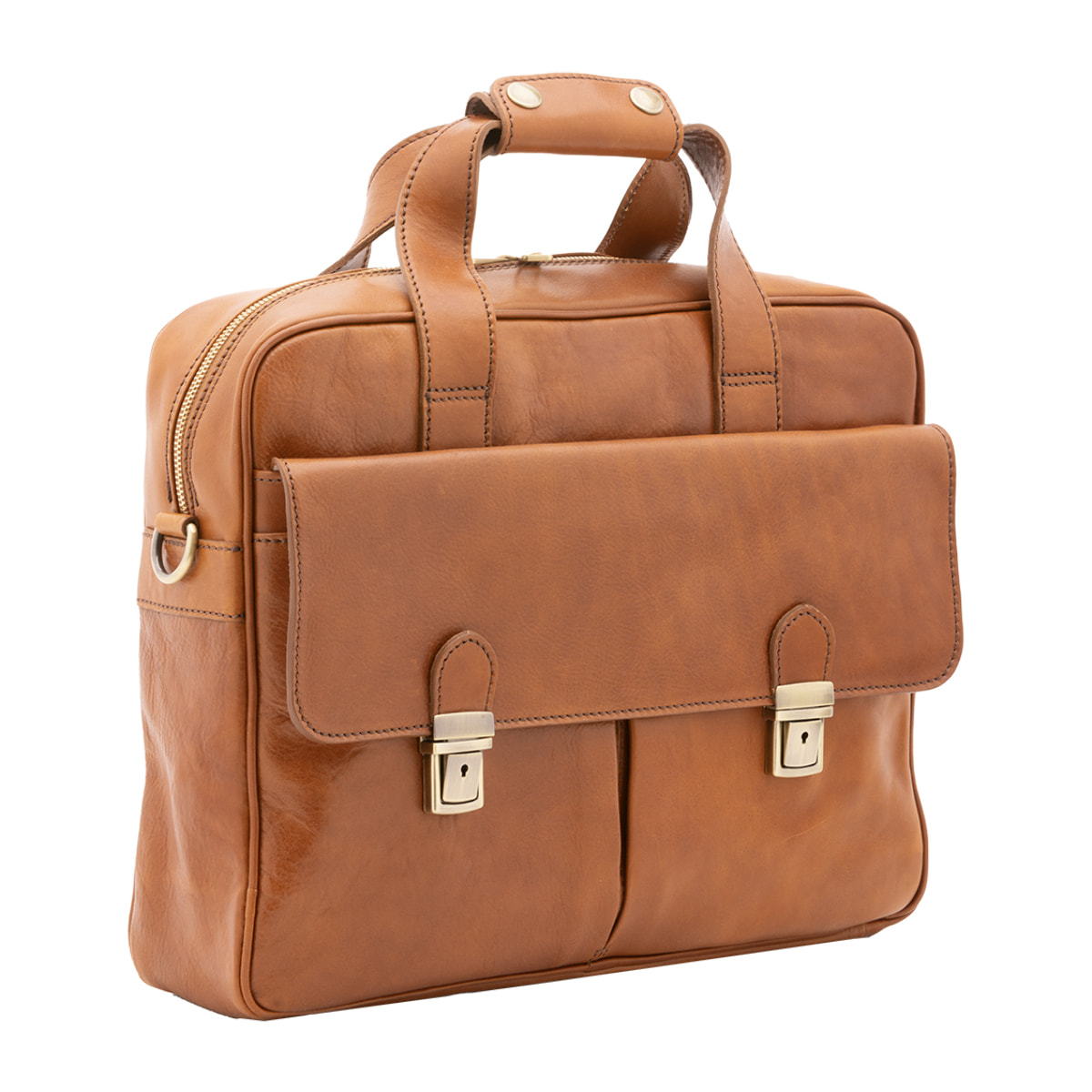 Borsa a mano  unisex In Vera pelle Made in Italy 38x36x10 cm