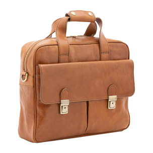 Borsa a mano  unisex In Vera pelle Made in Italy 38x36x10 cm