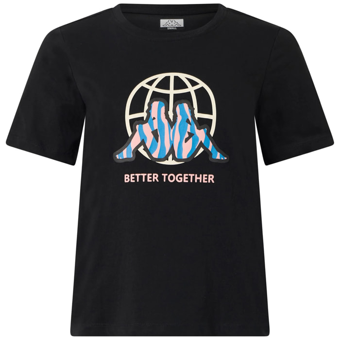 T-Shirts & Top Kappa Donna Logo Gaffa Nero