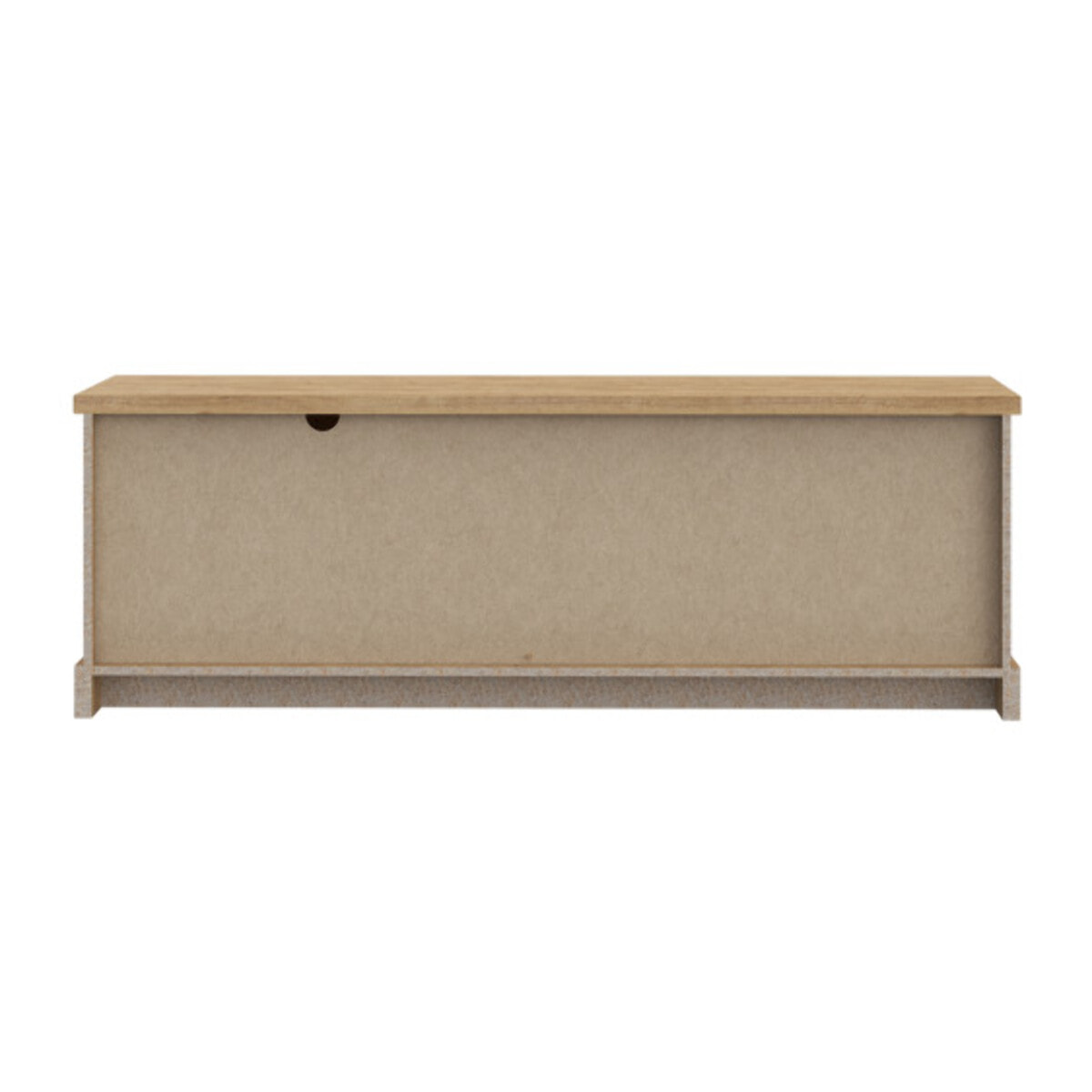 Meuble TV en bois effet chêne & noir L163cm - FACTORY