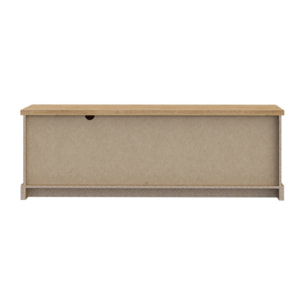 Meuble TV en bois effet chêne & noir L163cm - FACTORY