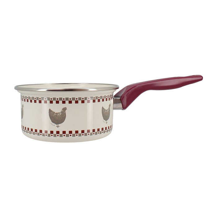 Casserole en acier émaillé 14cm - tous feux GALLINA