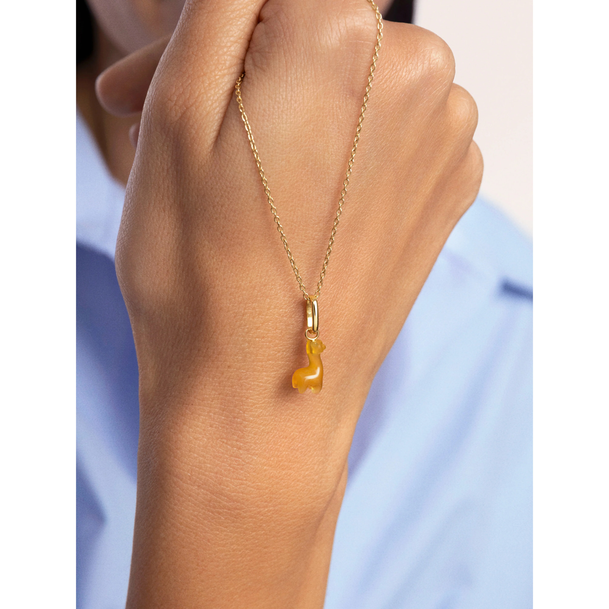 Charm Flame Stone  Argento Placcato Oro