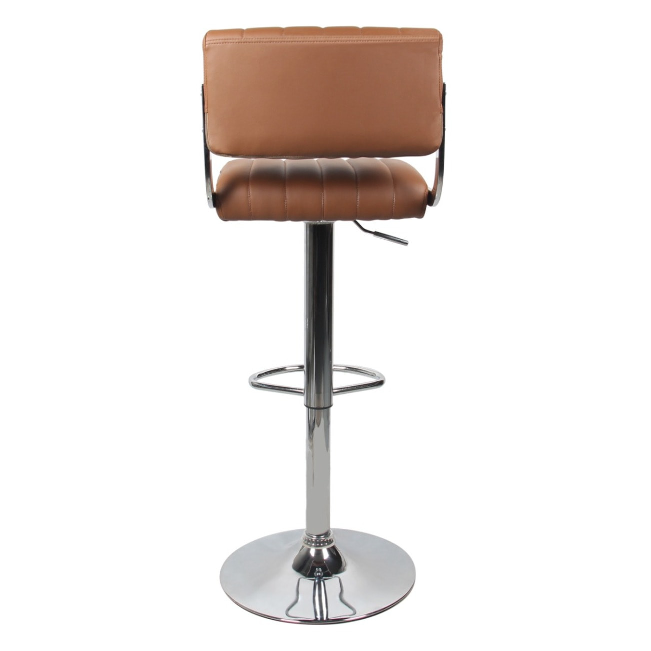 Lot de 2 chaises de bar réglables 61/83 cm en cuir synthétique marron - Houston