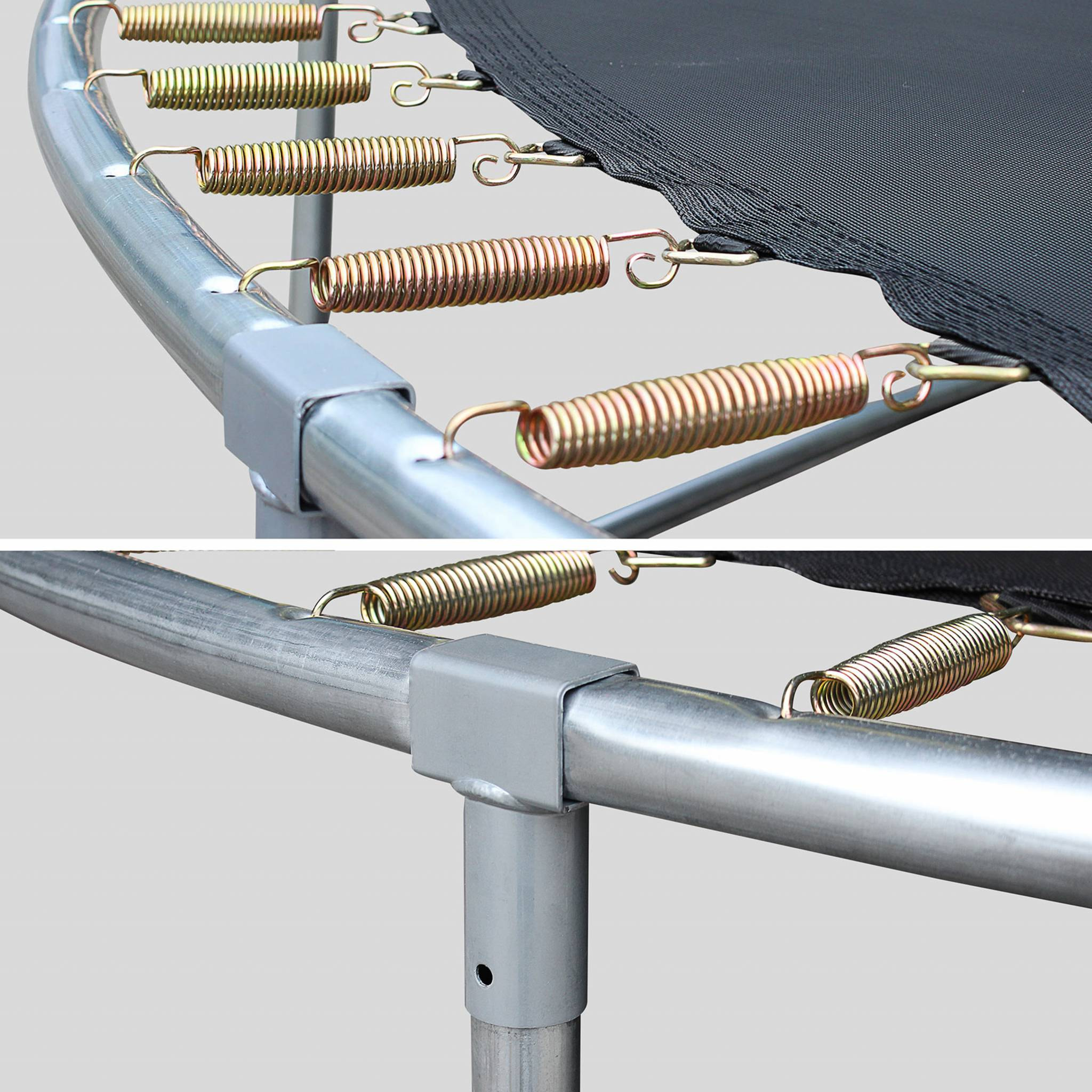 Trampoline rond Ø 490cm gris avec son filet de protection - Jupiter - Trampoline de jardin 490 cm 4m| Qualité PRO. | Normes EU.