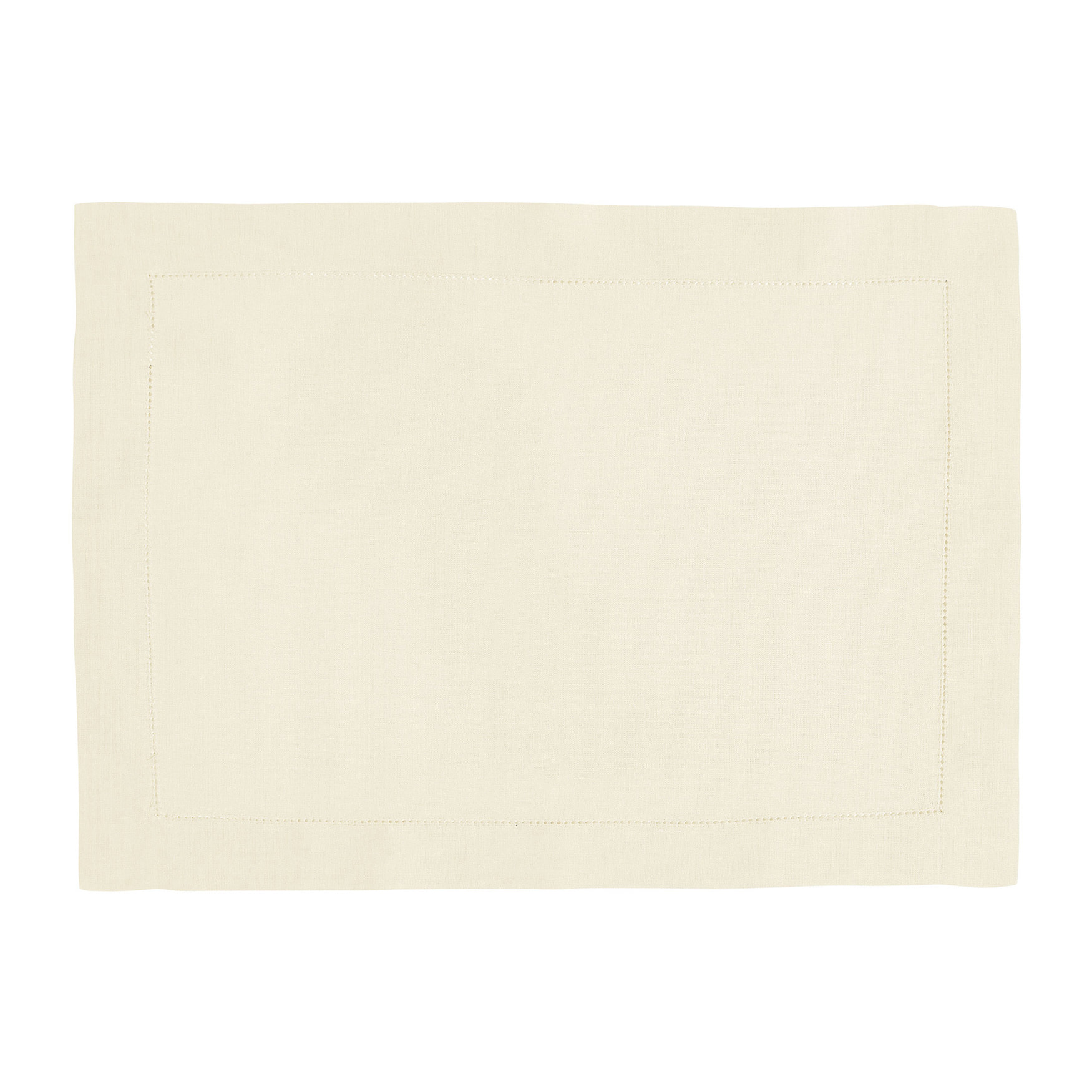 Set de table uni en lin, Made in France, FLORENCE , Blanc Crème