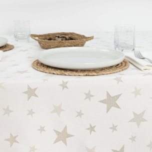 Nappe en tissu jacquard fil d'or PSC4736A