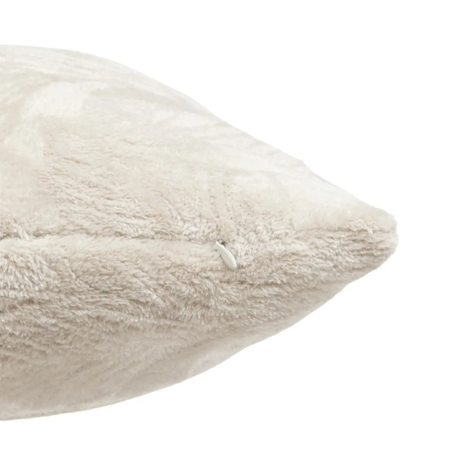Coussin flanelle Ryo beige lin 40x40cm