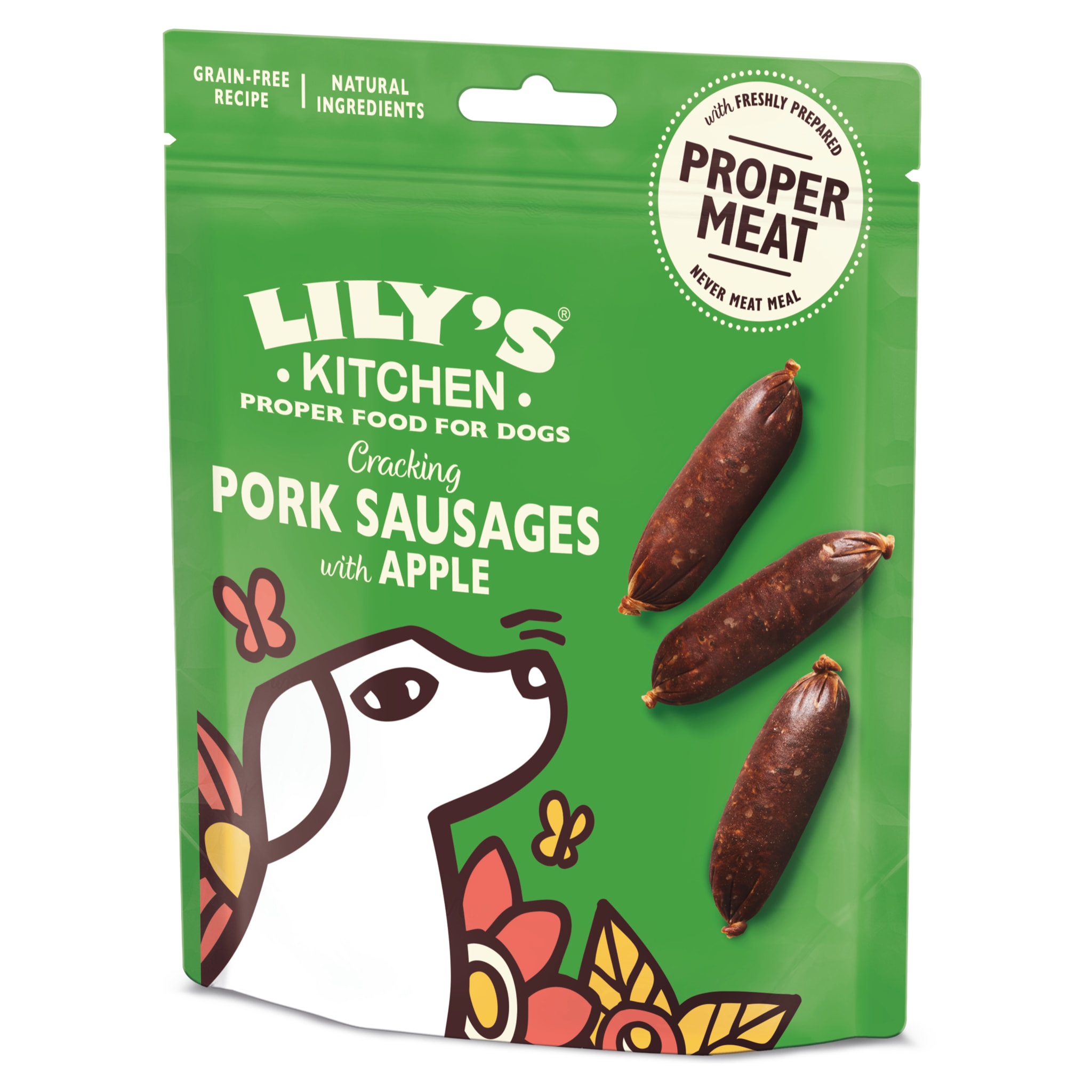 Lily's Kitchen Chien Saucisses au porc et à la pomme 70 g - Lot de 8