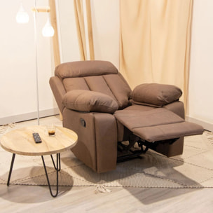 Sillón relax con reposapiés elevable en chocolate 93 cm Kendal Chocolate