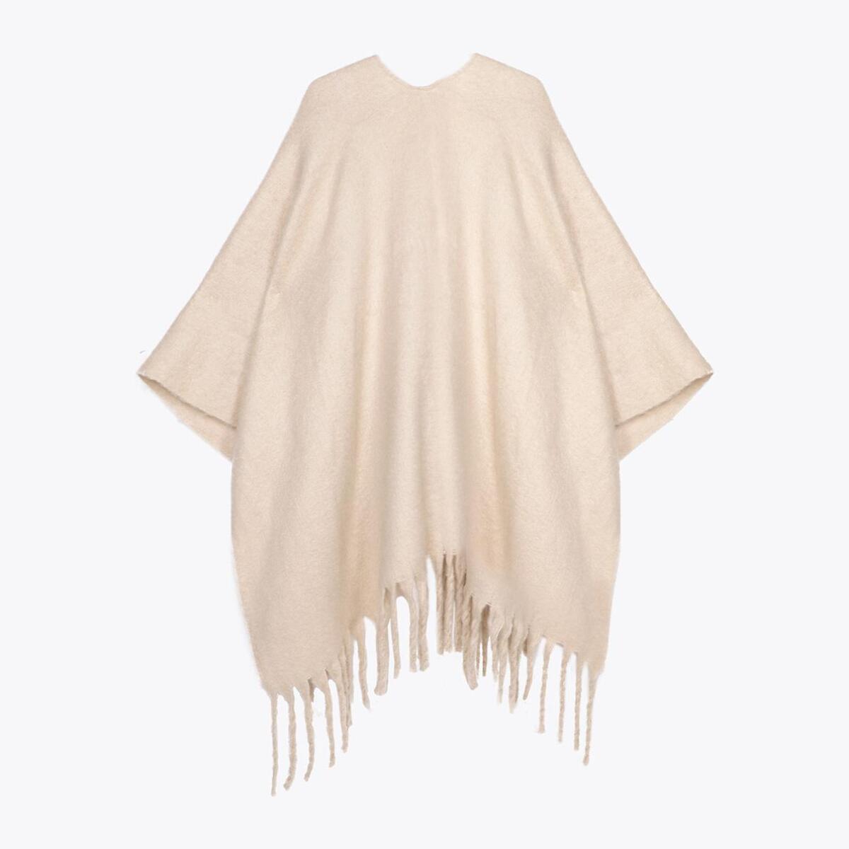 Mantella con Dettaglio di Frange