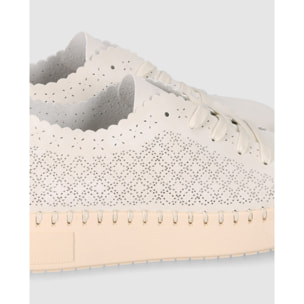 Zapatos de Piel Sintética - Beig - Tacón: 4 cm