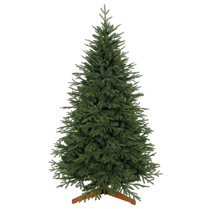 Sapin de Noël Artificiel 180 cm, Arbre de Noël, 2081 Branches Articulées en PE et PVC Ignifuge, Support en Bois Robuste, Facile à Monter, Extrémités Recourbées Anti-Rayures, pour Maison, Bureau