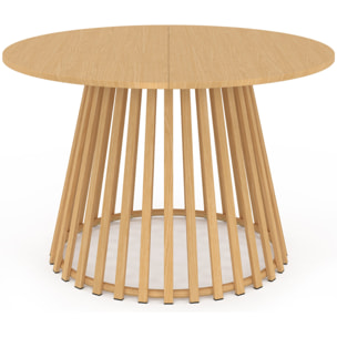 Ensemble repas Hortensia 6 places métal effet bois