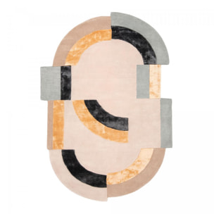 Tapis salon OVOL , tapis en laine et viscose pour un aspect doux et soyeux