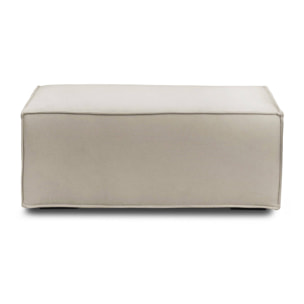 Pouf Antonella, Pouf da salotto, 100% Made in Italy, Poltroncina relax in tessuto imbottito, Cm 100x70h43, Tortora