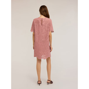 Motivi - Vestito in organza ricamata - Rosa cipria