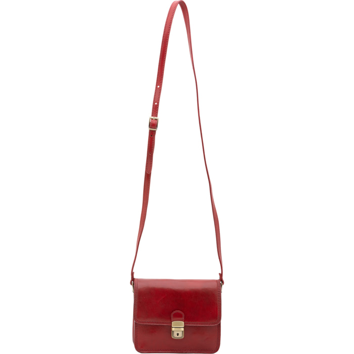 Borsa a tracolla  da donna In Vera pelle Made in Italy 20x16x7 cm