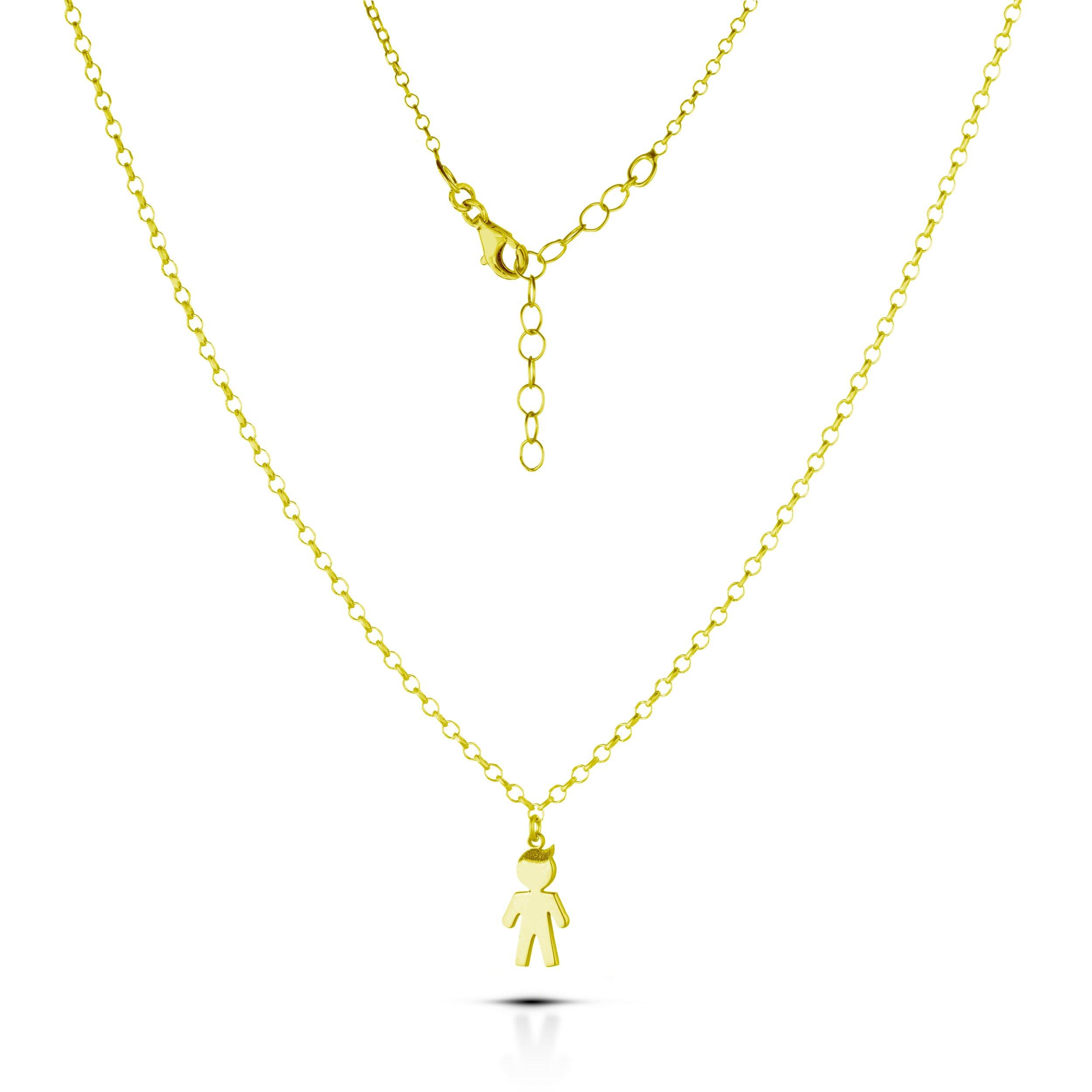 Collana Love Makes a Family Bimbo con Pendente Argento Gold