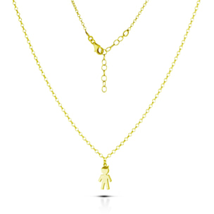 Collana Love Makes a Family Bimbo con Pendente Argento Gold