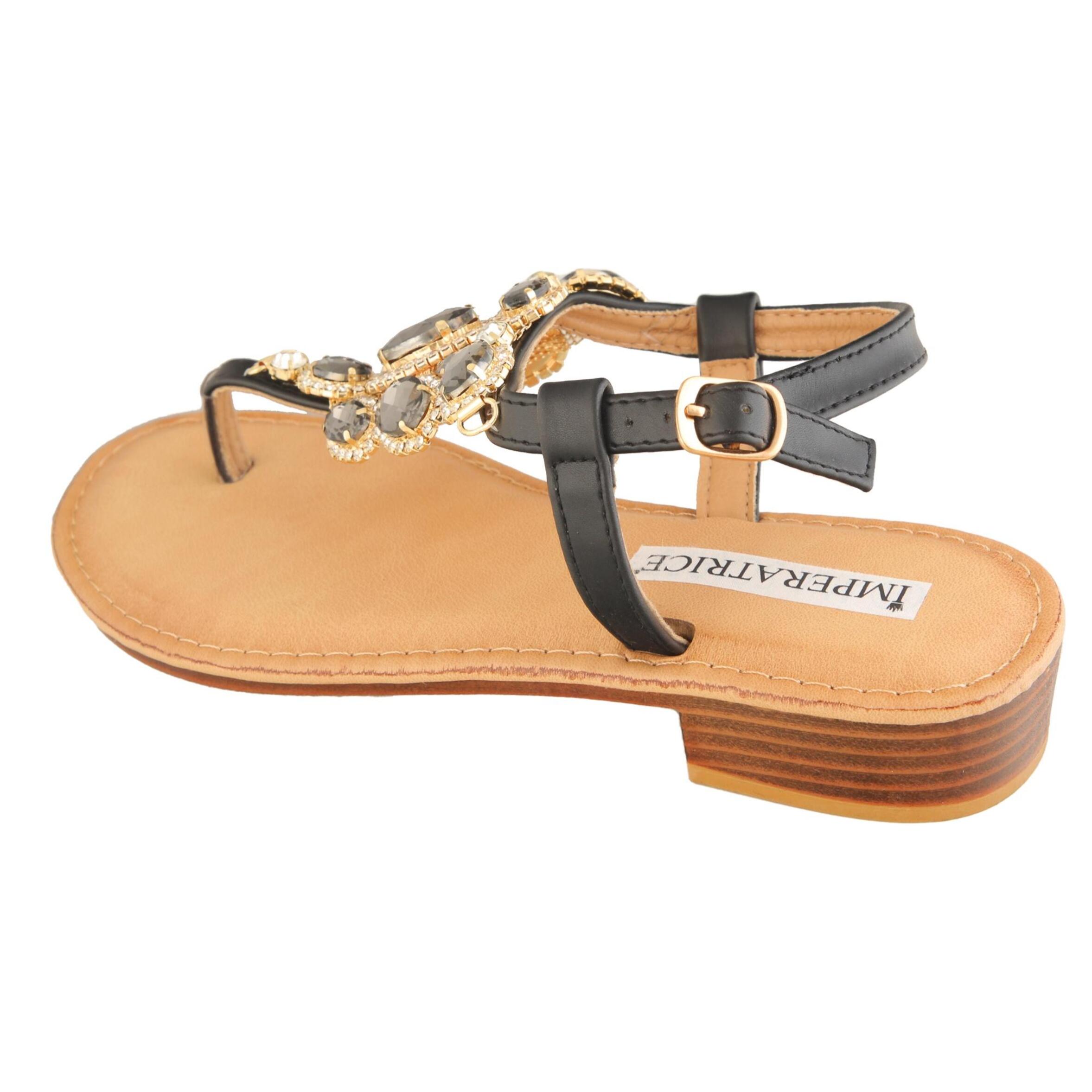 Sandali infradito con dettagli gioiello