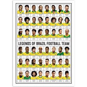 Affiche - Legends of Brazil Football team - Olivier Bourdereau
