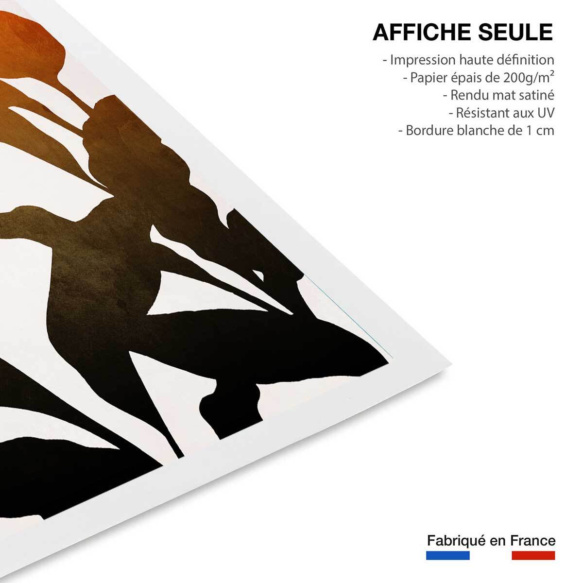 Affiche graphique ""Tropique paradis"" Affiche seule