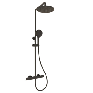 Colonne de Douche | Thermostatique | Noir | avec Robinet | Mitigeur | Hauteur Reglable | Alday