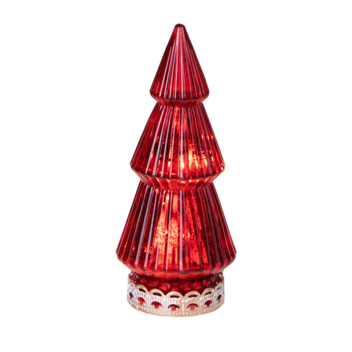 Albero natale con led - Pezzi 6 - ROSSO - Bianchi Dino SpA