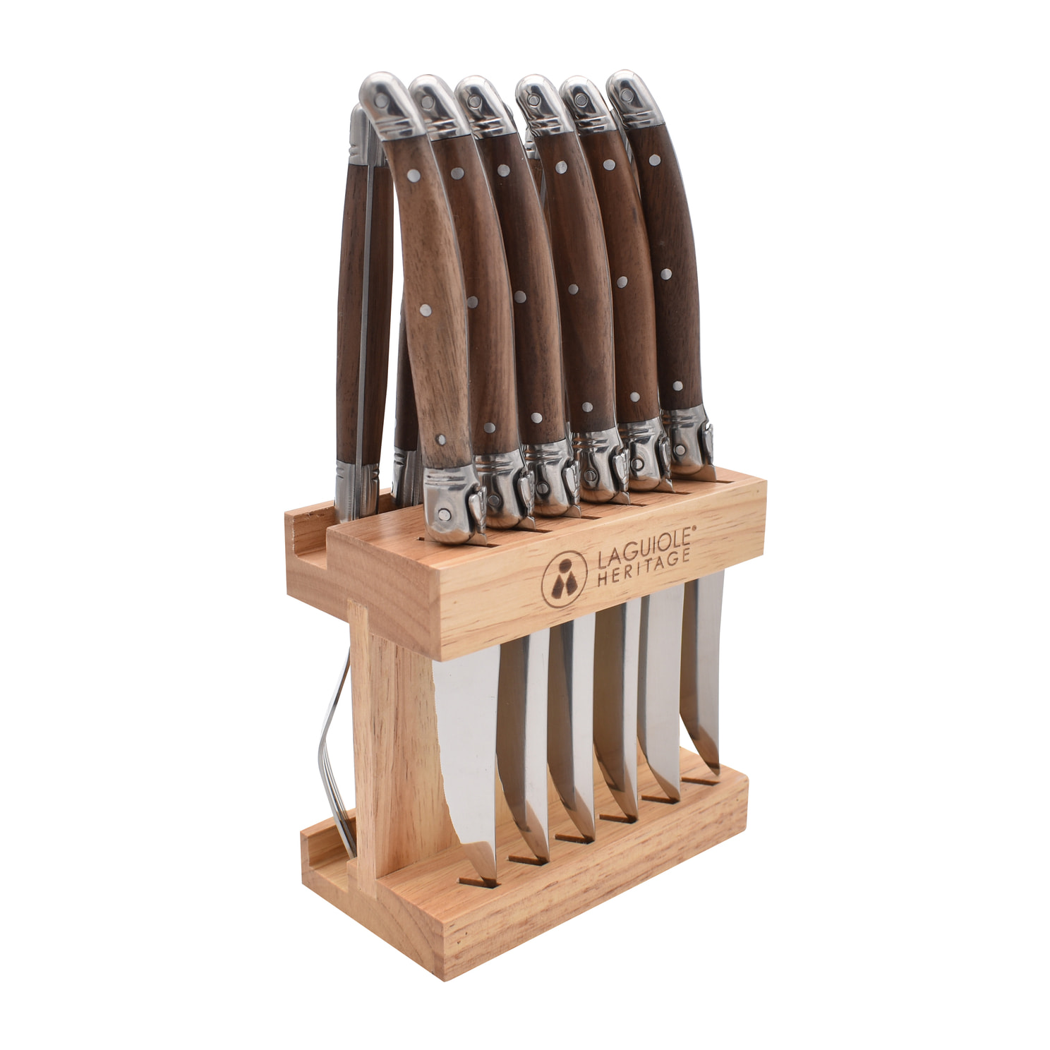 Set de couteaux et fourchettes manche bois de noyer 12pcs