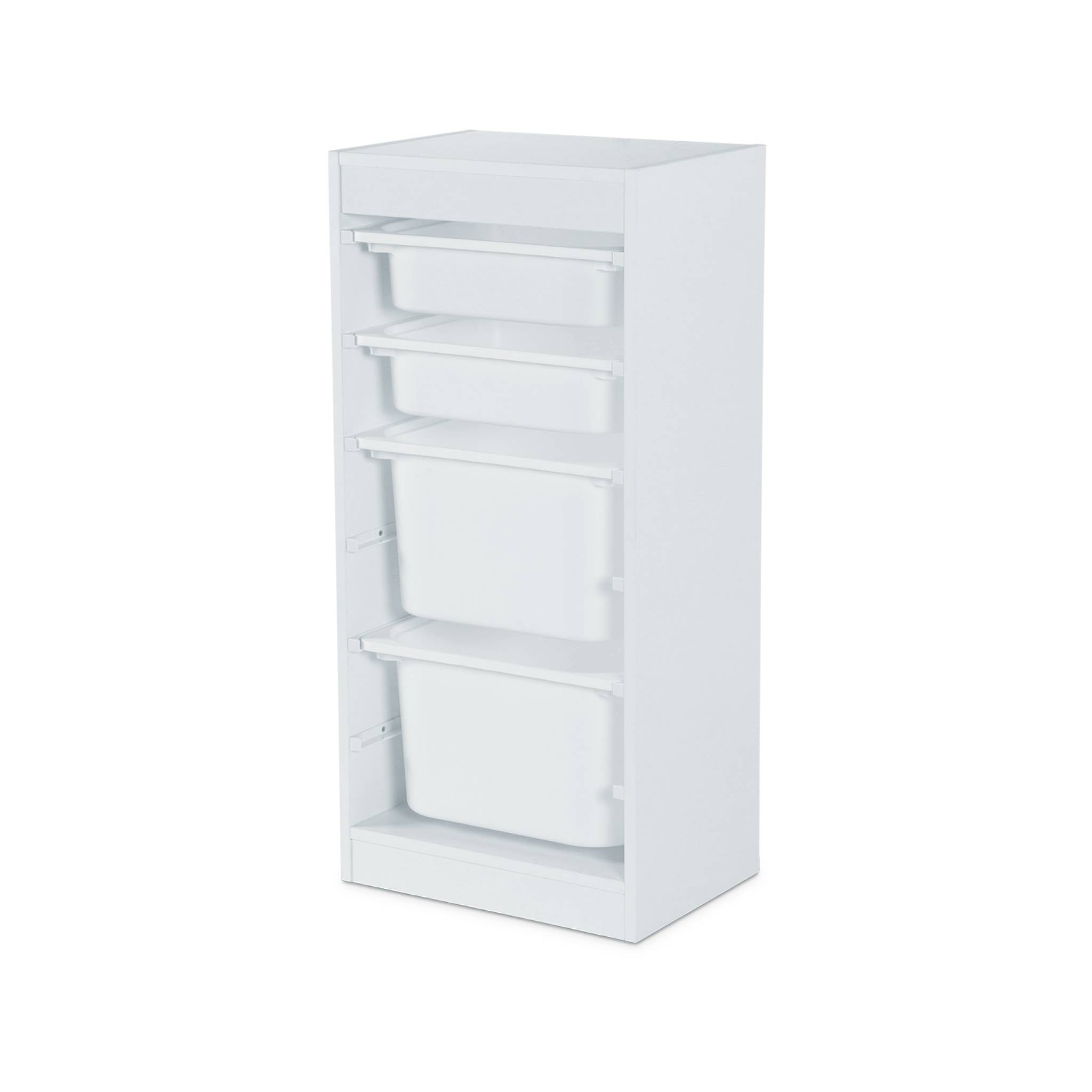 Meuble de rangement blanc enfant 4 bacs de rangement