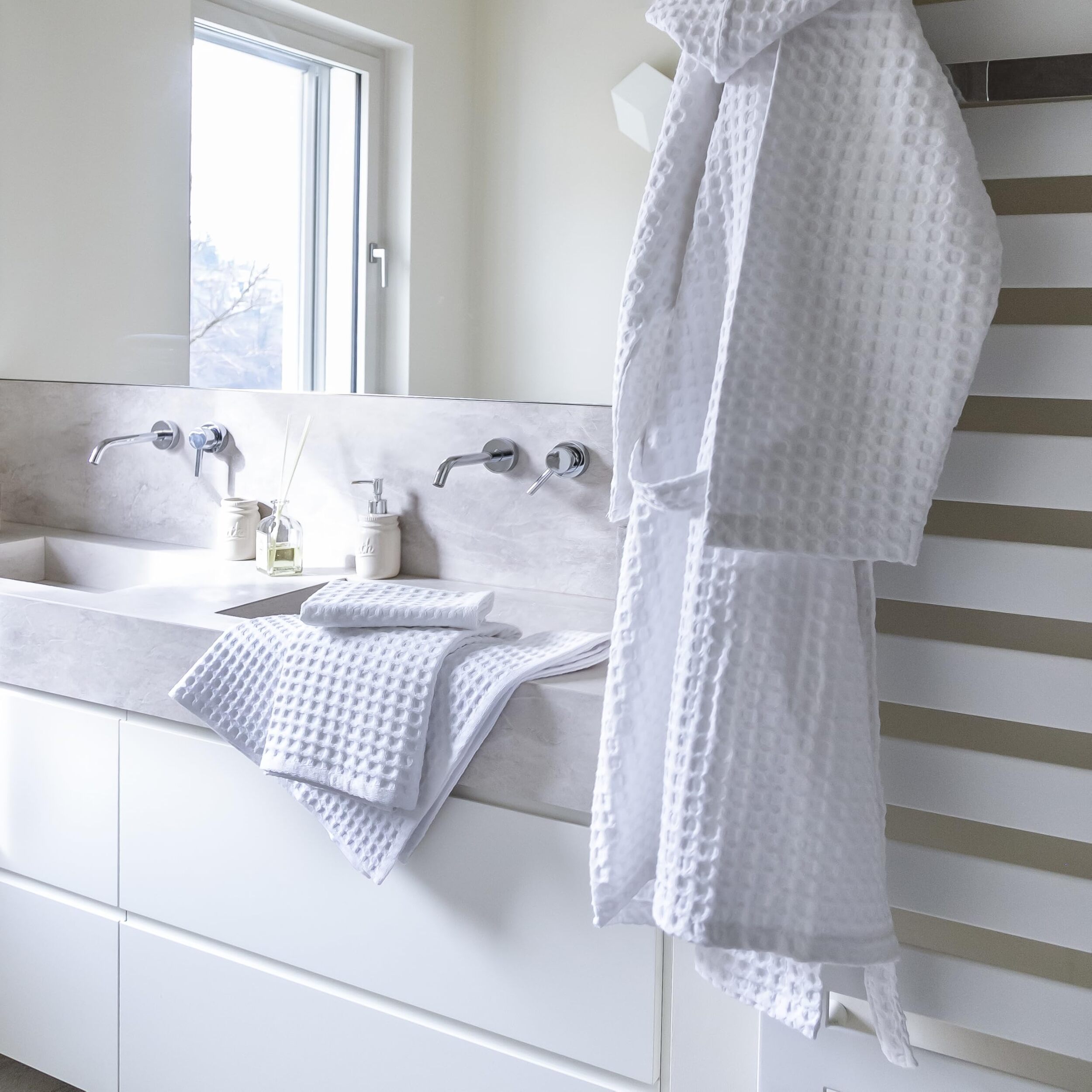 Telo doccia in cotone - Bianco