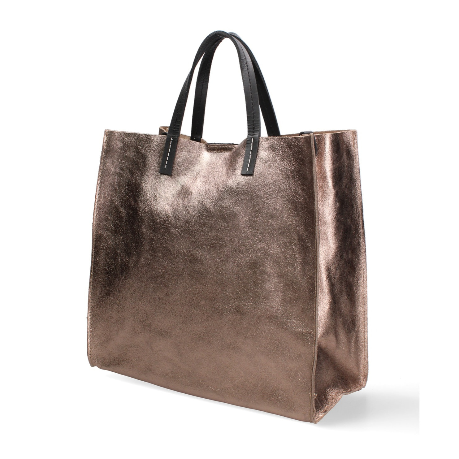Borsa a mano da donna Made in Italy - Modello Ereva - 100% pelle - 34.5 x 32.0 x 17.0 cm