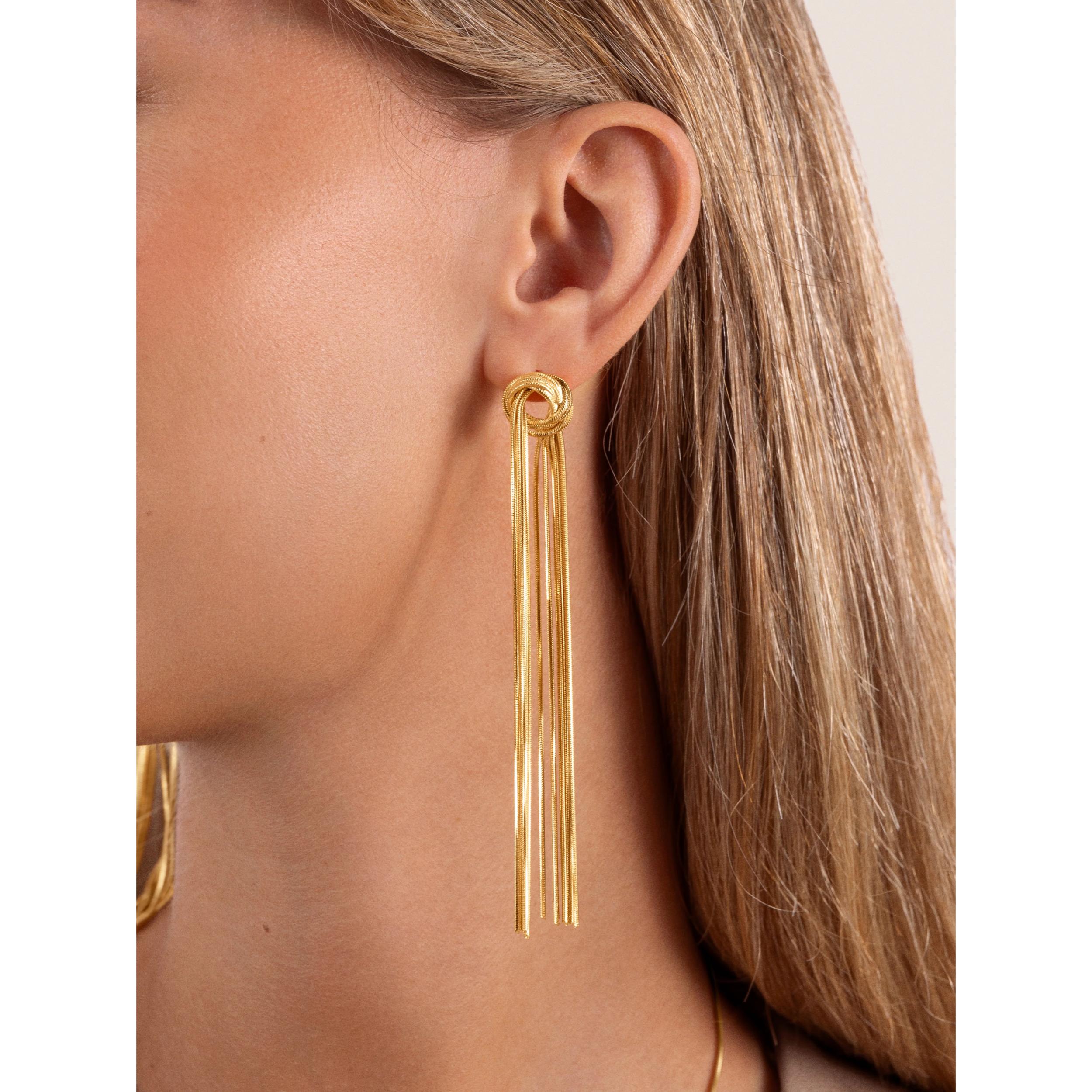 Pendientes Shining Flow Baño Oro