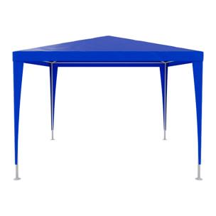 Gazebo 3x3 M Struttura Acciaio Copertura PE 110 gr/m² Impermeabile Idrorepellente Resistente Raggi UV Tenda Picnic Campeggio Esterno Giardino Blu