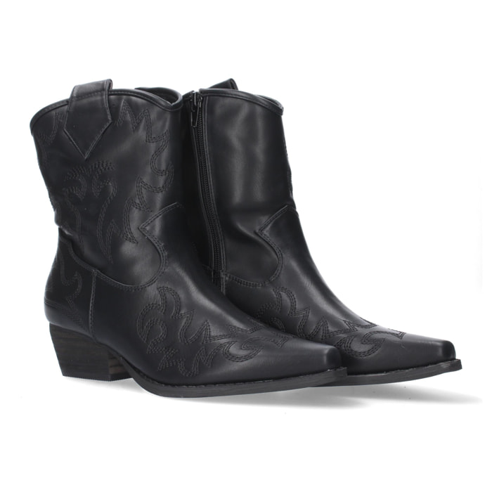 Botin de tacon comodo para mujer