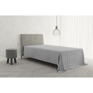 LENZUOLO SOPRA MAX COLOR MADE IN ITALY COTONE-GRIGIO CHIARO SINGOLO