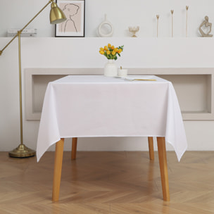 Nappe carrée et enduite antitache - Blanc