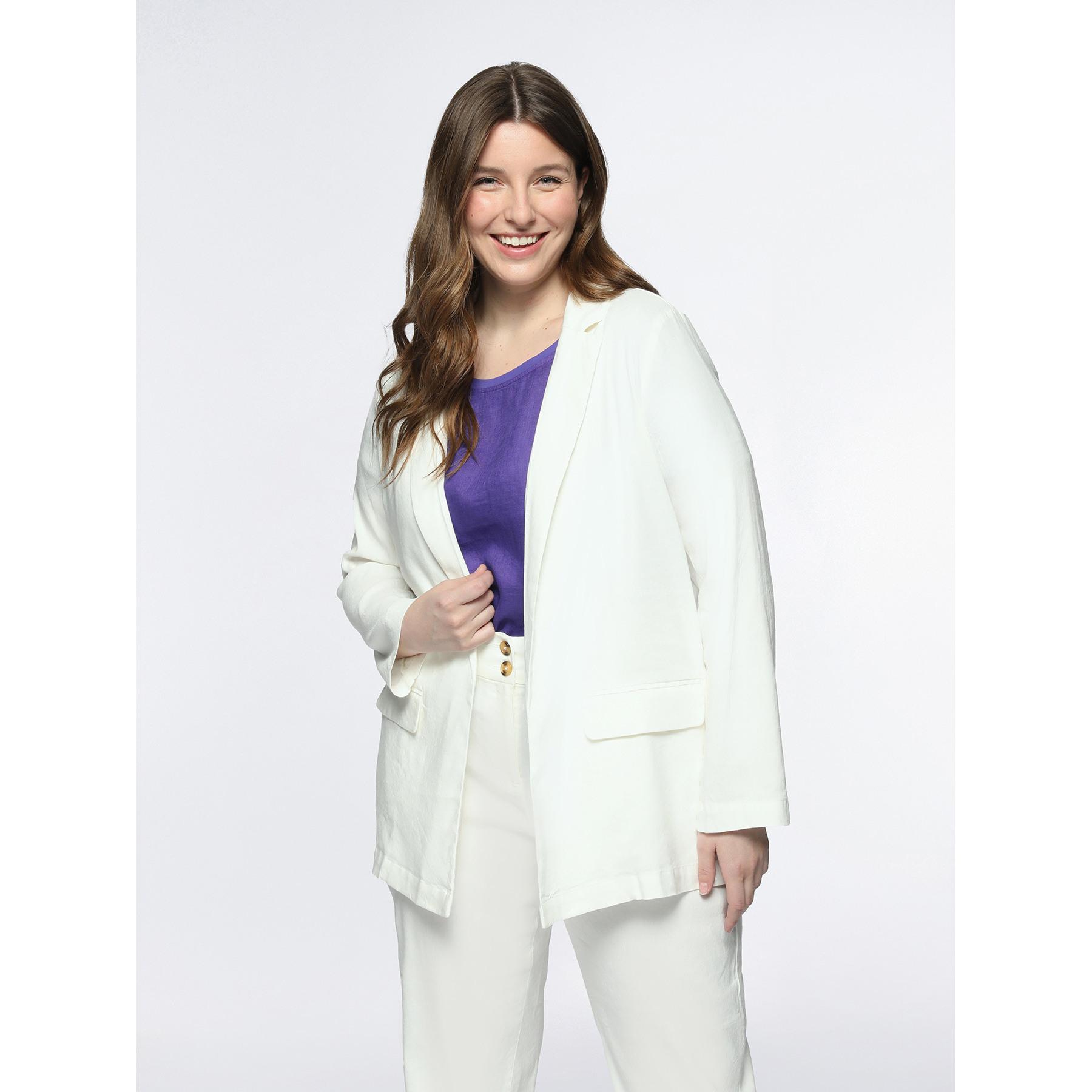 Fiorella Rubino - Blazer in lino bianco - Bianco