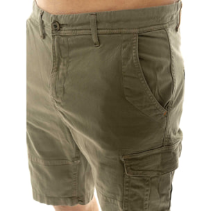 Bermuda cargo da uomo in twill Leone Military 1947