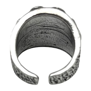 Anillo A3 cristal Sw negro y plata 10µ