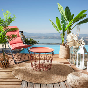 Table Filaire Metal Terracotta Diametre 50cm