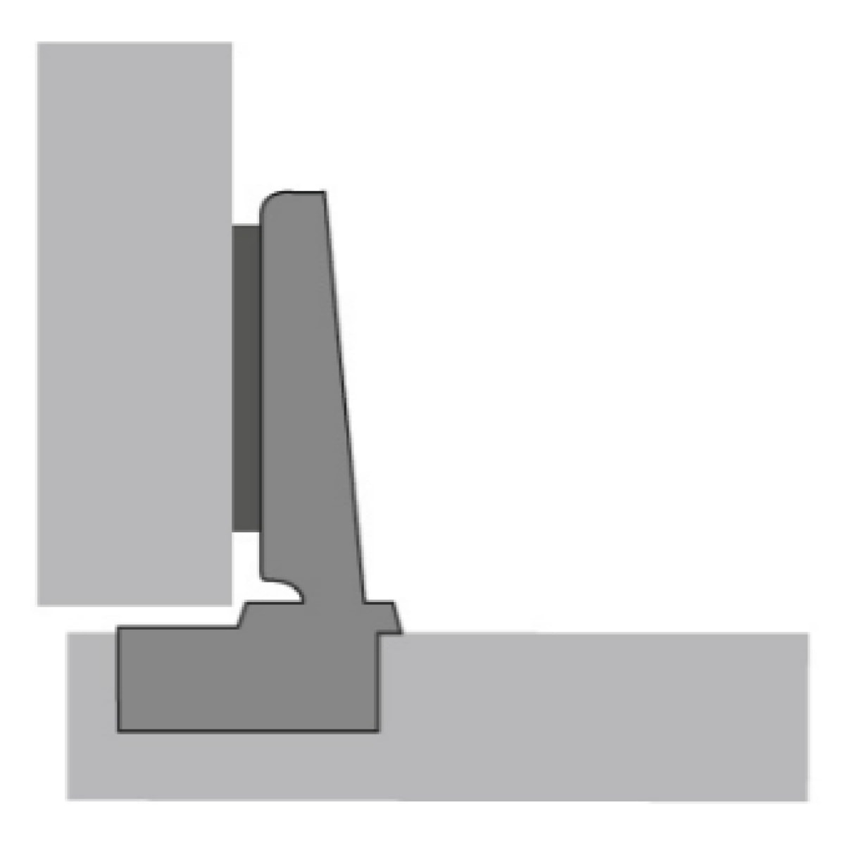 Charnière HETTICH Intermat 9943 - Base 12,5 mm - TH 42 - À visser - 48049