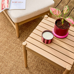 Salon de jardin bois d'acacia 2 places  LUNARI