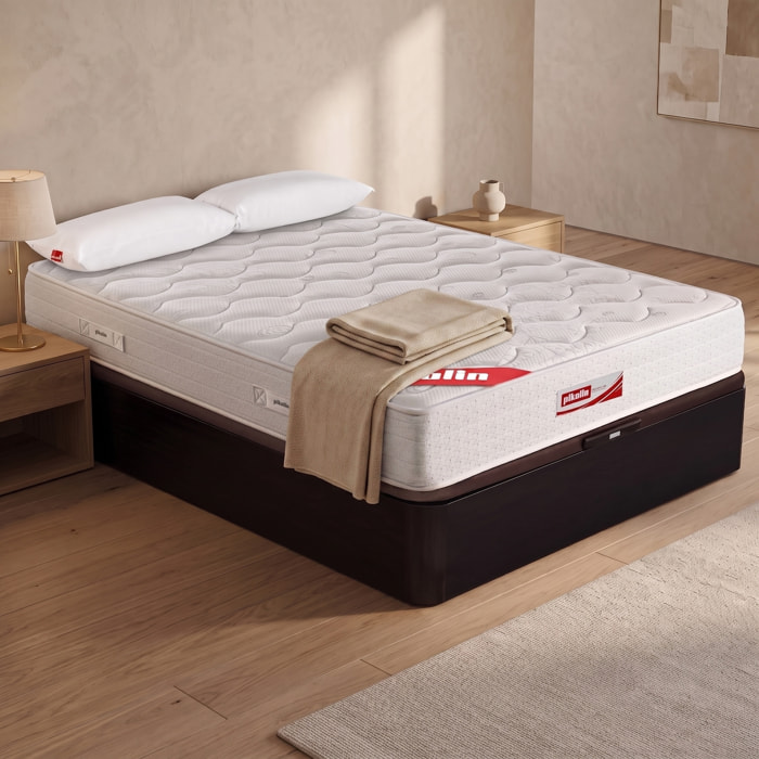 Colchón Muelles y Visco + Canapé Abatible + Almohada de fibra | ENVIO, MONTAJE Y RETIRADA INCLUIDO | Normablock®