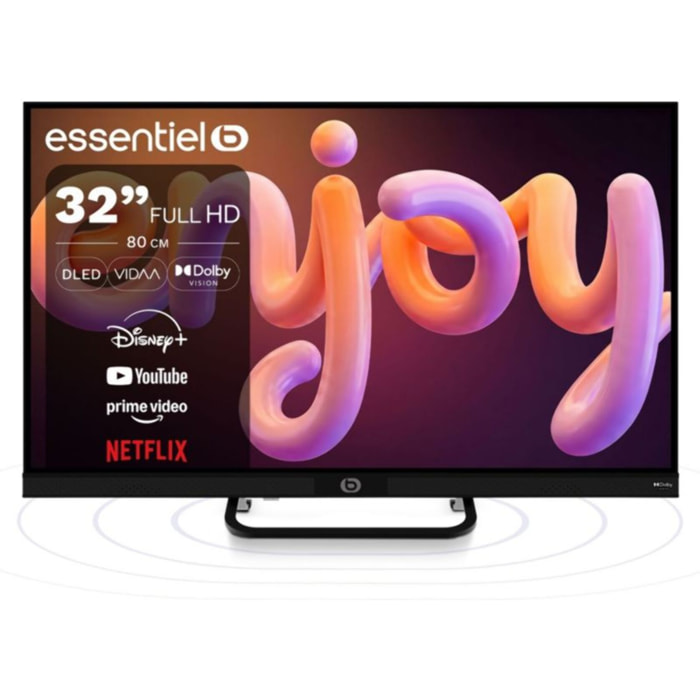 TV LED ESSENTIELB 32LED600 (2026) 32" (80 cm) - Barre de son intégrée, Smart TV